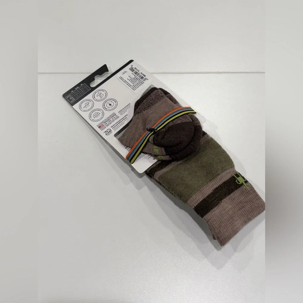 SmartWool Boys Girls XS Wintersport Stripe Full Cushion Ski Socks Brown NWT Kids